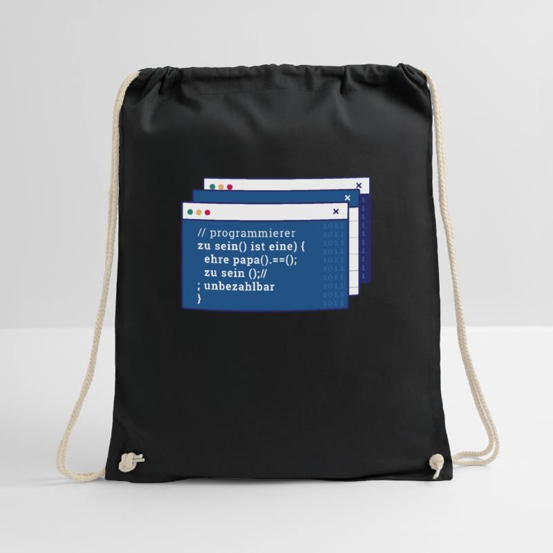 Developer Coder Programmer Father Drawstring Bag