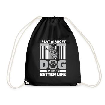 Airsoft Chien - Sac de sport léger - noir - Devant
