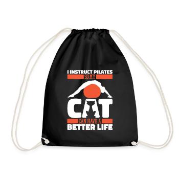 Formateurs de Pilates Professeur de Pilates Chat - Sac de sport léger - noir - Devant