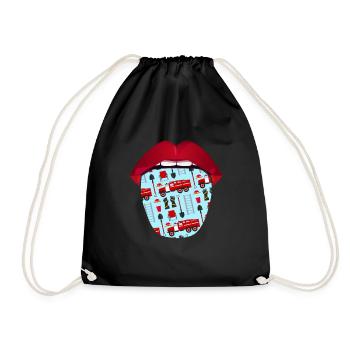 Langue de pompier - Sac de sport léger - noir - Devant