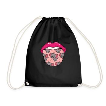 Elephant's tongue - Drawstring Bag - black - Front