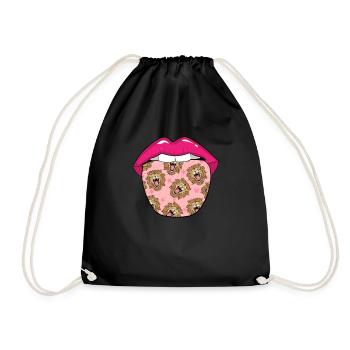 Langue de lion - Sac de sport léger - noir - Devant