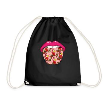 Langue de perroquet - Sac de sport léger - noir - Devant