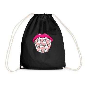 Langue de pingouin - Sac de sport léger - noir - Devant