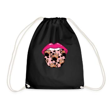 Langue de panda roux - Sac de sport léger - noir - Devant