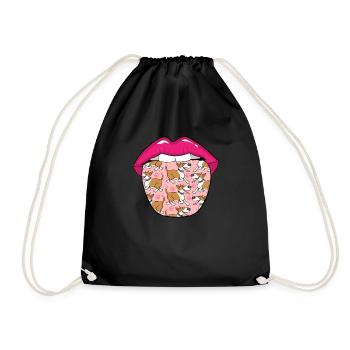 Langue de Bull Terrier - Sac de sport léger - noir - Devant