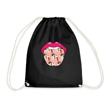 La langue de saint Bernard - Sac de sport léger - noir - Devant