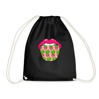 Cactus Langue de jardin - Sac de sport léger - noir - Devant