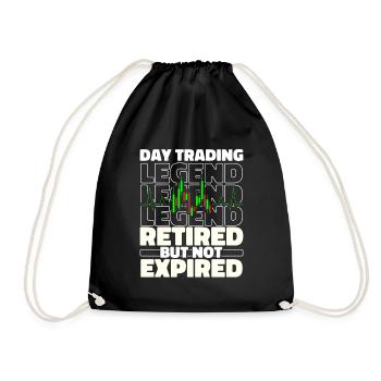Day Trading Day Trader in Retirement - Drawstring Bag - black - Front