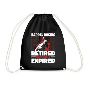 Barrel Racing Western Riding Barrel Racing - Drawstring Bag - black - Front