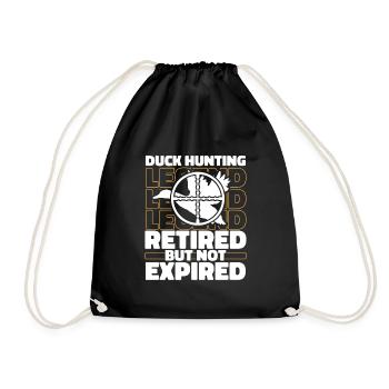 Duck Hunting Duck Hunting Pensioner - Drawstring Bag - black - Front