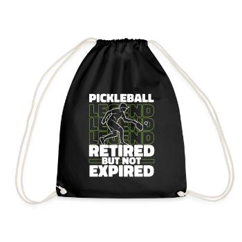 Pickleball pensioners - Drawstring Bag - black - Front
