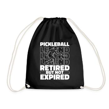 Pickleball Im Ruhestand - Turnbeutel - Schwarz - Vorne