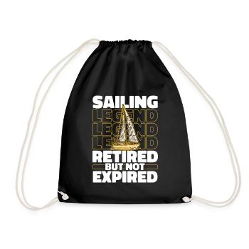 Sailing Sailors Retired Sailboat - Drawstring Bag - black - Front