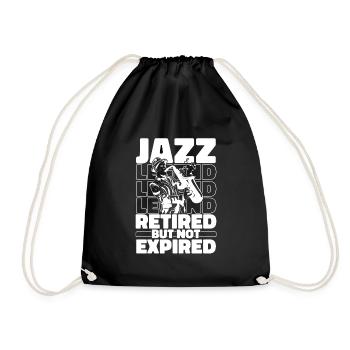 Jazz Music in Retirement - Drawstring Bag - black - Front