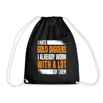 Engineer Lustig Mining Engineer - Drawstring Bag - black - Front