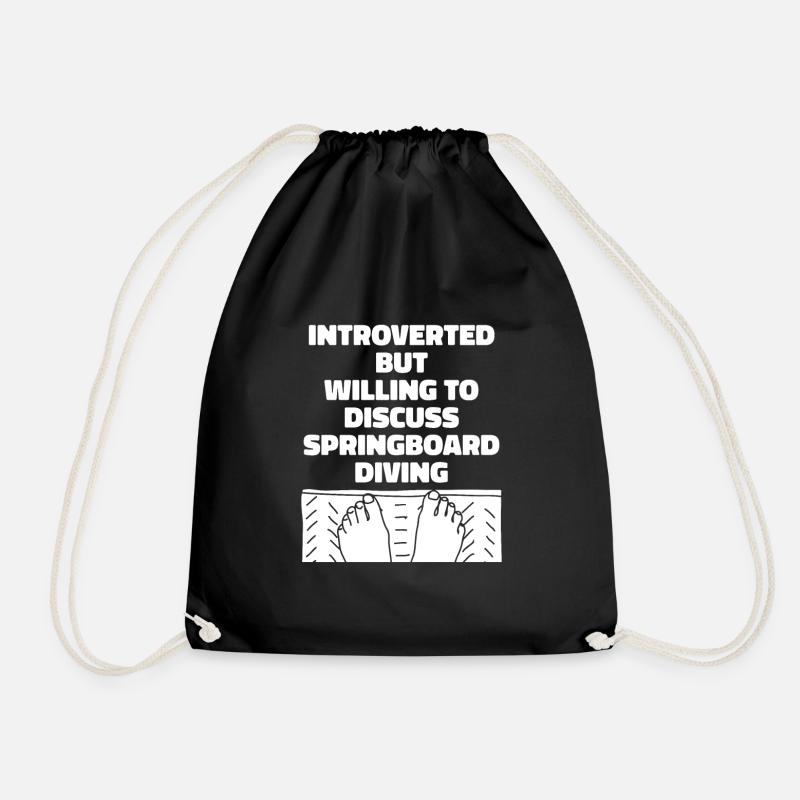 Turmspringen Turmspringer Introvertierte - Turnbeutel - Schwarz