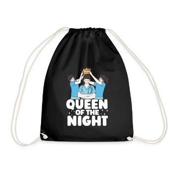 Nurse Night Shift - Drawstring Bag - black - Front