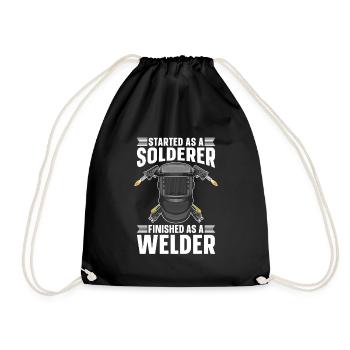 Welder Locksmith Solderer - Drawstring Bag - black - Front