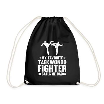 Taekwondo Vater Taekwondo Vater - Turnbeutel - Schwarz - Vorne
