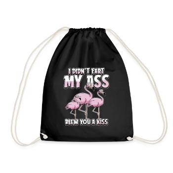 Flamant rose, je n’ai pas pété mes fesses, je t’ai soufflé un baiser - Sac de sport léger - noir - Devant