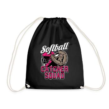 Softball Squad - Drawstring Bag - black - Front