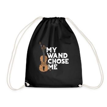 Violin Violin My Wand Chose Me - Drawstring Bag - black - Front