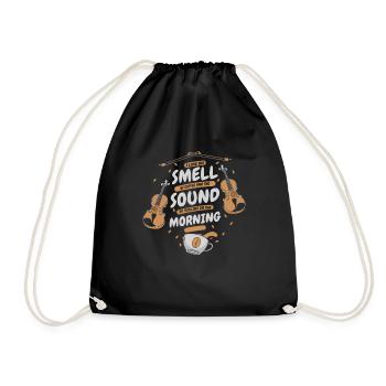 Violin Violin Coffee - Drawstring Bag - black - Front