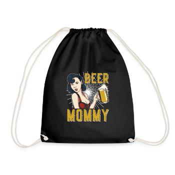 Craft Beer Bier Craftbier Mama - Drawstring Bag - black - Front
