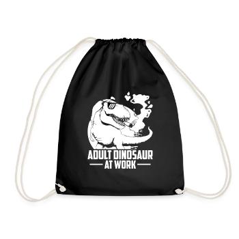 Dinosaure T Rex Dinosaure adulte - Sac de sport léger - noir - Devant