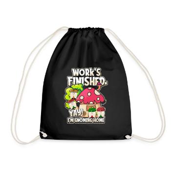 Champignons cueilleurs de champignons Drôle de nain de champignons - Sac de sport léger - noir - Devant
