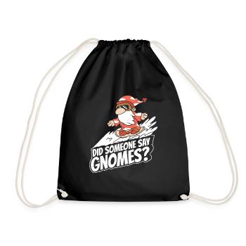 Cueilleurs de champignons Champignons Drôle de nain de champignons - Sac de sport léger - noir - Devant