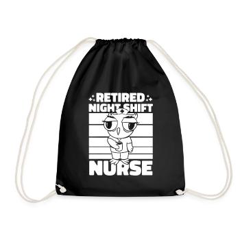Nurse Night Shift - Drawstring Bag - black - Front