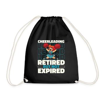 Cheerleader Retired Cheerleading - Drawstring Bag - black - Front