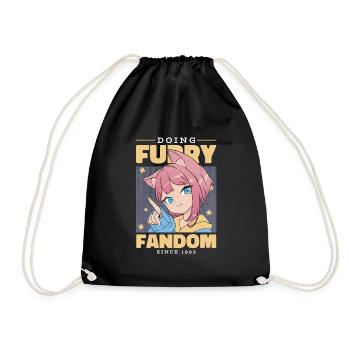 Furry Fandom Fursuits Funny - Drawstring Bag - black - Front