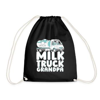 Camion de lait de vache Grandpa Milk - Sac de sport léger - noir - Devant