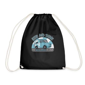 Lait de vache Panier de lait frais - Sac de sport léger - noir - Devant