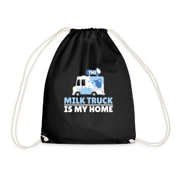 Lait de vache Wagon de lait domestique - Sac de sport léger - noir - Devant