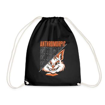 Furry Fandom Fursuits - Drawstring Bag - black - Front