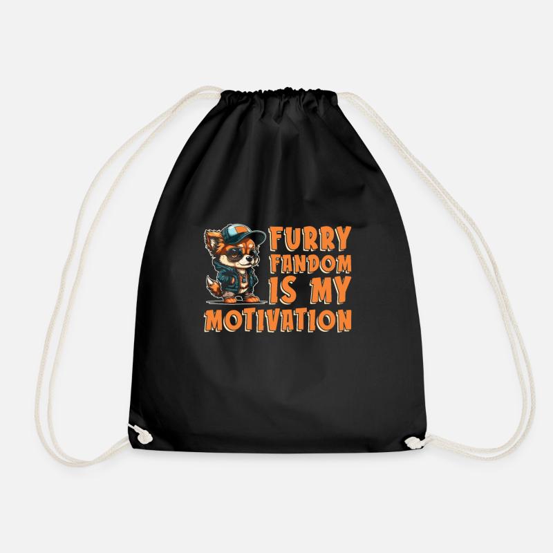 Furry Fandom Fursuits Niedlich - Turnbeutel - Schwarz