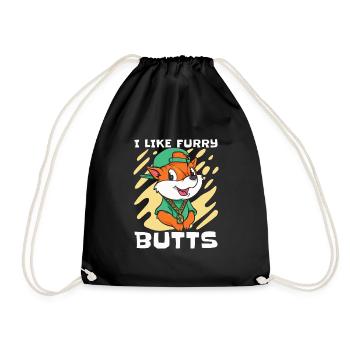 Furry Fandom Fursuits Funny - Drawstring Bag - black - Front