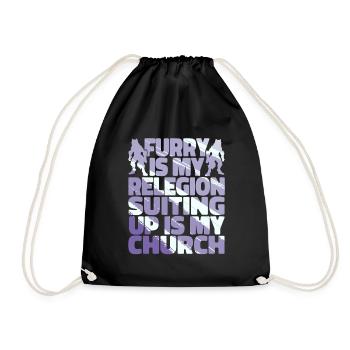 Furry Fandom Fursuits - Drawstring Bag - black - Front