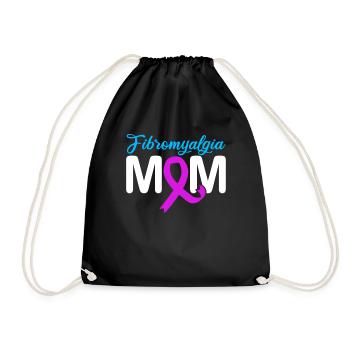 Fibromyalgia rheumatism mother - Drawstring Bag - black - Front