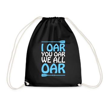 Rafting Fun White Water Rafting - Drawstring Bag - black - Front