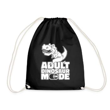 Mode dinosaure sur dinosaure adulte - Sac de sport léger - noir - Devant