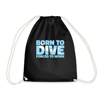 Diving Diver Funny Commercial Diving - Drawstring Bag - black - Front