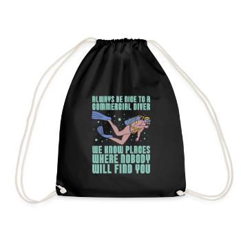 Plongée Plongeur Humour Plongée commerciale - Sac de sport léger - noir - Devant