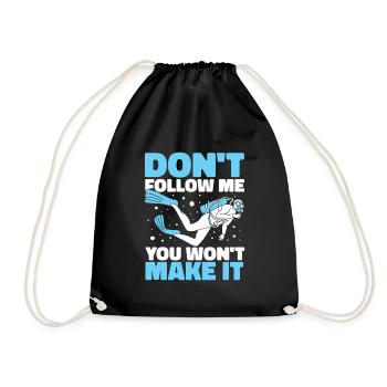 Diving Diver Funny Commercial Diving - Drawstring Bag - black - Front