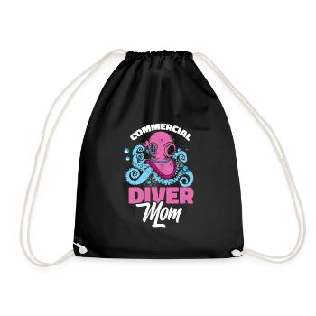 Plongeuse Mère Plongée Commerciale - Sac de sport léger - noir - Devant