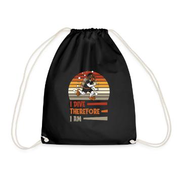 Diving Diver Commercial Diving - Drawstring Bag - black - Front
